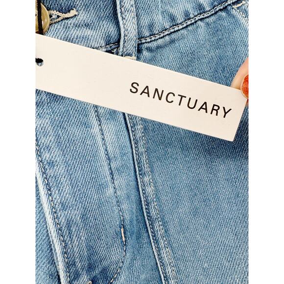 SANCTUARY Pants Size 22 / Size 22W NEW Soft Denim Cruiser Chino in Waverly Blue - Picture 3 of 8